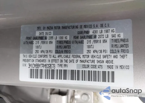 2024 Mazda Cx-30 2.5 S Select Sport from USA, damaged, VIN 3MVDMBBM7RM609578